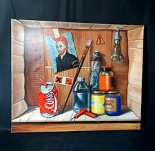Tableau Trompe l'oeil "Couleurs pétard" Van Gogh Punk par Dominique MORAND 2003