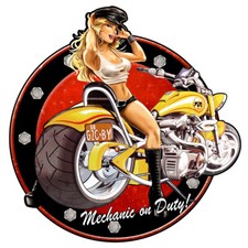 Plaque géante vintage US pin-up, décoration en métal, déco rétro américaine