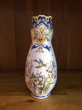 Ancien Vase Faience Rouen Desvres Treport