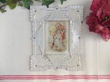 ANCIEN CADRE PHOTO 1900 EN CELLULOID DECOR EN RELIEF