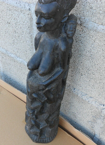 Sculpture bois exotique - sculpture, en