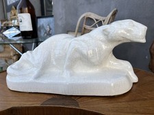 Panthère en céramique craquelé Art déco