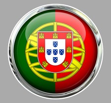 PORTUGAL DRAPEAU BLASON BOUCLIER ARMOIRIES 8cmX8cm AUTOCOLLANT STICKER PC059