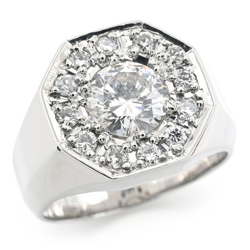 Bague chevalière octogone - octogone, en