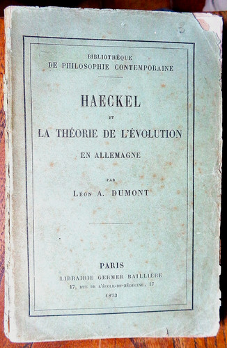 Haeckel théorie de - et,