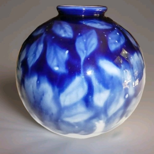 Vase boule bleu tharaud - vase,