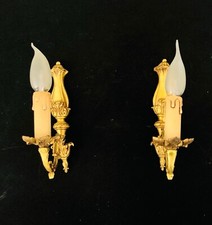 Paire d’Appliques en bronze véritable Louis XV Lucien Gau Paris