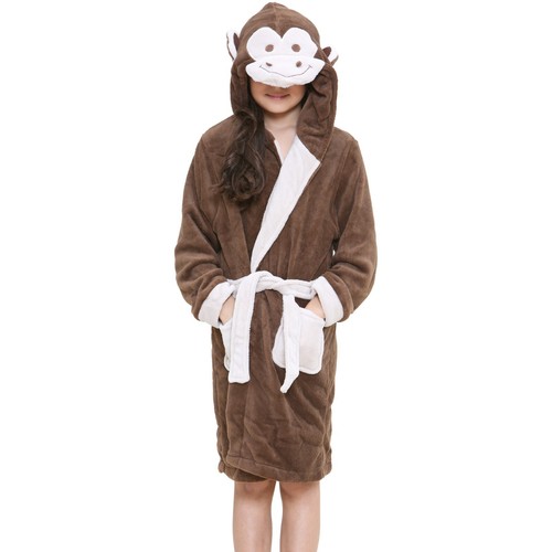 Peignoir fleece monkeys - fleece,