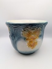 ancien cache-pot faïence barbotine Saint-Amand-les-eaux art nouveau circa 1900