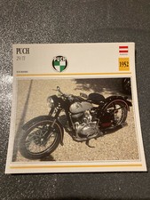 CARTE FICHE MOTO collection ATLAS PUCH 250 TF 