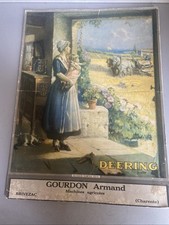 Carton publicitaire ancien agriculture machine Agricole Deering Charente Briveza