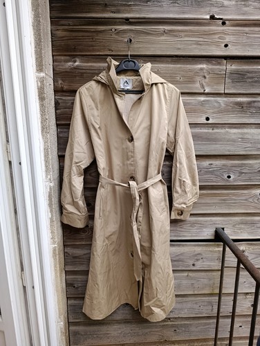 Trench beige capuche - trench,