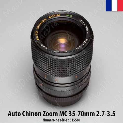 Objectif auto chinon - zoom, mc