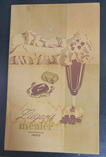 CHOCOLAT MENIER NOISIEL  RARE GRANDE BOITE EN BOIS LIEGEOIS CONFISEUR  MENIER