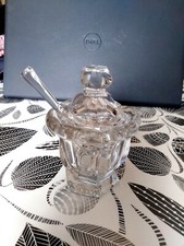 Moutardier avec cuillère en cristal de Baccarat