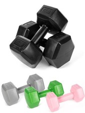 Lot de 2 haltères en ciment massif poids 2x1kg à 2x4kg fitness