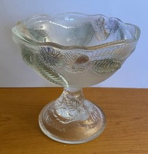 Lot 4 Coupes sur pied en verre décorée– idéale pour salade de fruits ou dessert