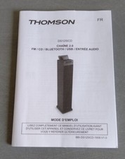 Manuel / Notice Français THOMSON DS125ICD Enceintes Tour Bluetooth