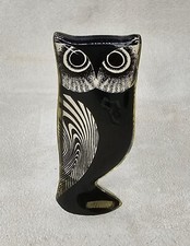 ABRAHAM PALATNIK vintage Chouette hibou lucite design  Brésil bleu plexi resine