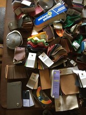 NUANCIERS lot de 50 bois tissus metal cuir peinture 