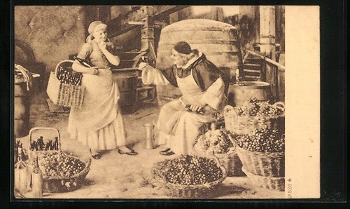 Moine dans cave - moine, vin