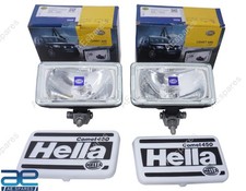 2 Phares Universels Hella Comet 450 Spot Avec Couvercle & Ampoule H3 55W 12V GEC