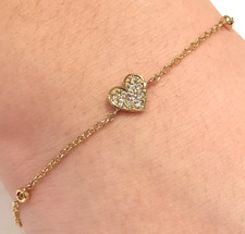 Bracelet En Or 18 CT 750 Et Zircons Fabriqué En Italie