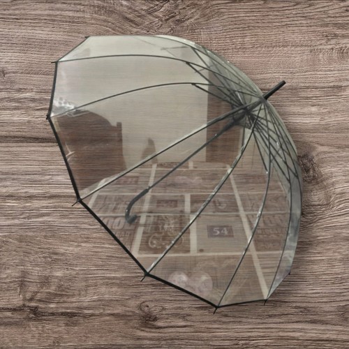 Parapluie transparent solide - transparent,