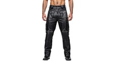 Pantalon matelassé en cuir de