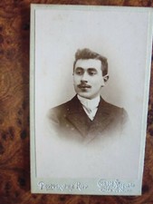 *Photo CDV:homme à moustache..photographie Ripp,105 Bd Magenta, gare du nord
