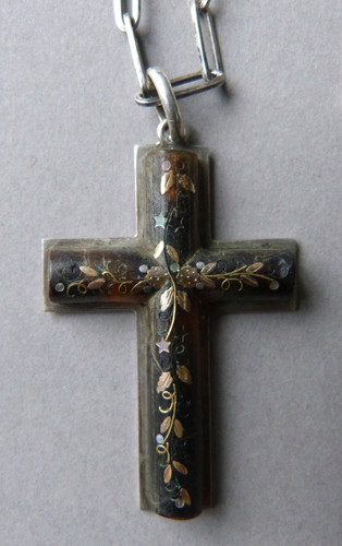 Croix écaille collier - croix,