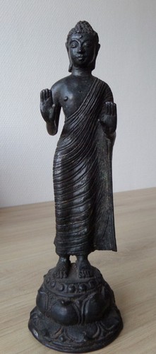 Antique ancien bronze buddha - antique,