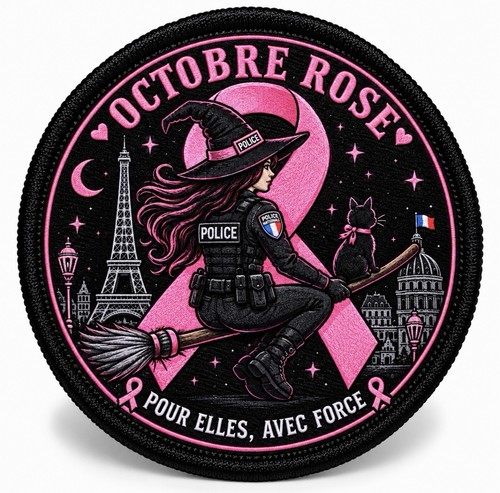 écusson octobre rose - octobre, police