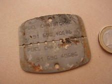 insigne plaque identite militaire soldat  1991  ( ref 300  )