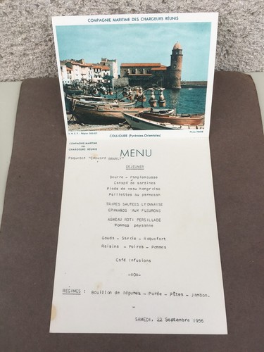 Menu carte postale - /, cie