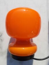 ancienne lampe a poser opaline orange vintage années 1970 fonctionne