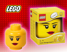 LEGO boite tête de rangement Taille 19 CM | tête Fille | ROOM COPENHAGEN | NEUF