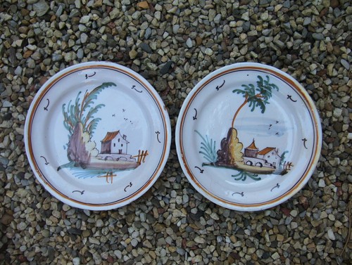 Rare paire assiettes la - paire, à