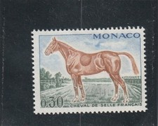 L5454 MONACO Timbre N° 833 de 1970 " Cheval de selle Français " Neuf*