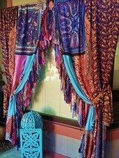 1 paire rideau indien vintage