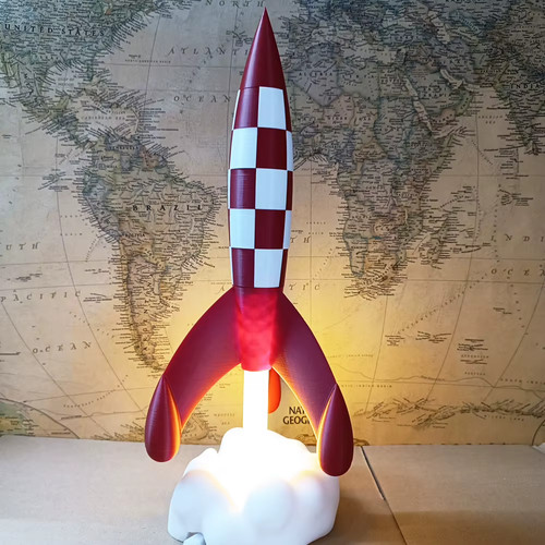 Tintin moon rocket replica - moon,