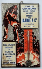 ANCIEN THERMOMÈTRE CHARBON FUEL BUTANE PROPANE LAJUGIE PERIGUEUX