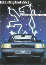 CATALOGUE PROSPECTUS - PEUGEOT 205 - SOUS LE SIGNE DU LION....