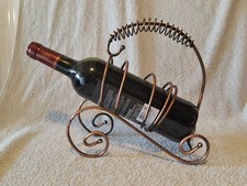 Support Porte bouteille de vin En métal en spirale Couleur Cuivré De Bar Vintage