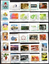 FRANCE.LOT DE 30 TIMBRES COLLECTOR ET MON TIMBRE A MOI. OBLITERES SUR FRAGMENTS.