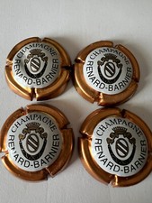 CAPSULES DE CHAMPAGNE RENARD-BARNIER CONTOUR CUIVRE LOT DE QUATRE