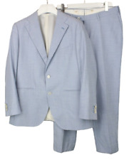 Suitsupply La Spalla / Costume Brescia Homme UK 44S / UK 42S Laine Soie Lin Bleu