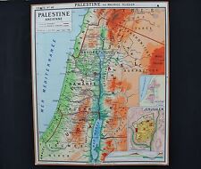 FA152 Carte scolaire EGYPTE PALESTINE Ancienne HATIER 46 Jerusalem Tribus Ecole 