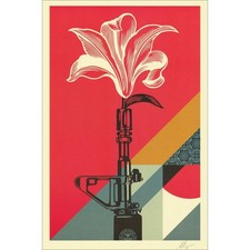 SHEPARD FAIREY (OBEY) - Sérigraphie "AR15 Lilly" 91x61cm