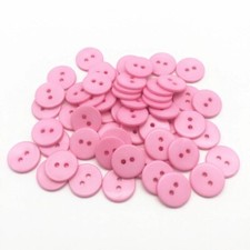 20 bouton scrapbooking mercerie couture 15 mm 2 trou rose création art créatif